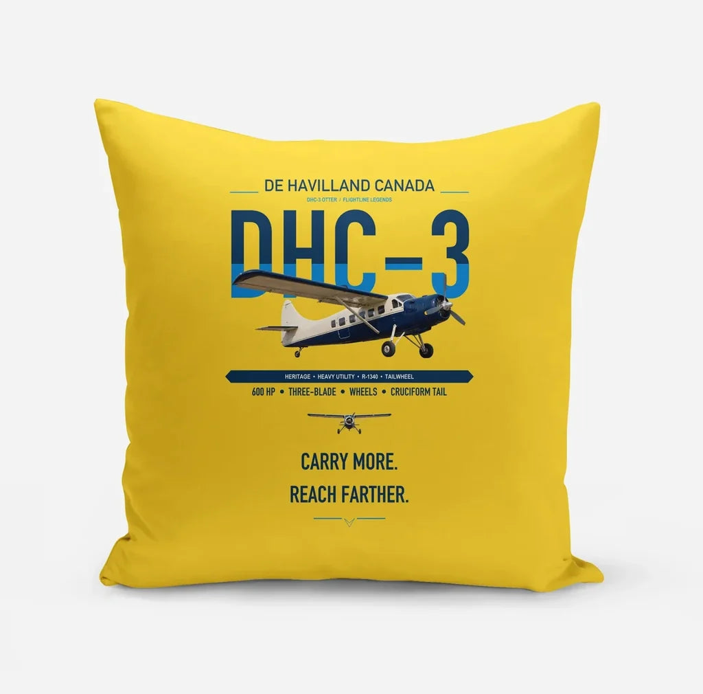 DHC-3 Otter design on yellow pillow