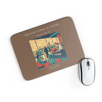 Thumbnail for VINTAGE G4310 - The Dawn Arrival Coffee - Designed Mouse Pads design on brown rectangle