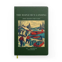 Thumbnail for VINTAGE G4398 - The Maple Run Landing - Designed Notebooks design on darkgreen