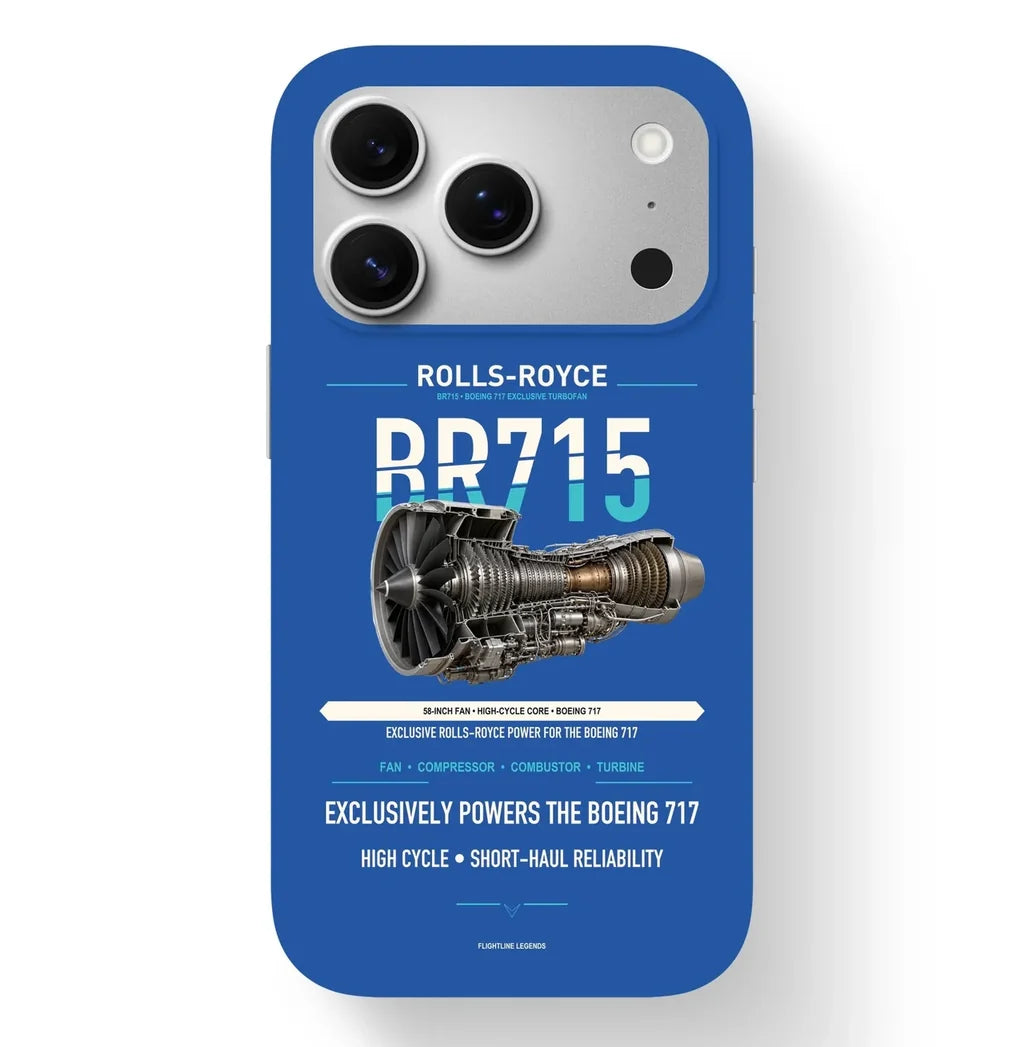 BR715 Case design on blue iphone case