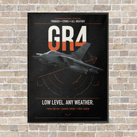 Thumbnail for Panavia Tornado GR4 vertical canvas print - framed - black background