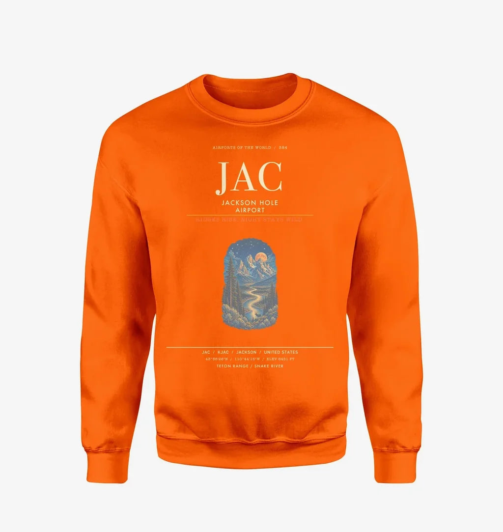 Jackson Hole Airport JAC Sweatshirt - Orange