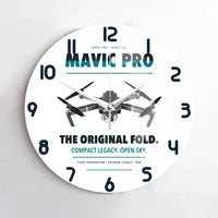 Thumbnail for DJI Mavic Pro design on white no frame wall clock