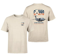 Thumbnail for C-390 Millennium design on beige double-side t-shirt, double-side print
