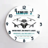 Thumbnail for BRINC LEMUR 2 design on white no frame wall clock