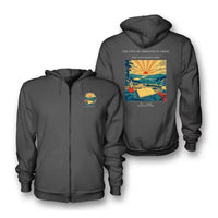 Thumbnail for VINTAGE G4500 - The Five Hundredth Sunrise - Premium Zipped Hoodie design on darkgray