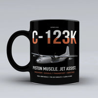 Thumbnail for C-123K Provider design on black ceramic mug, double-side print