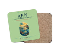 Thumbnail for Stockholm Arlanda Airport (ARN) design on light green 1 piece coaster