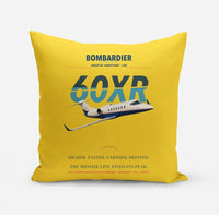 Thumbnail for Bombardier Learjet 60XR design on yellow pillow