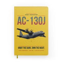 Thumbnail for AC-130J Ghostrider design on yellow notebook