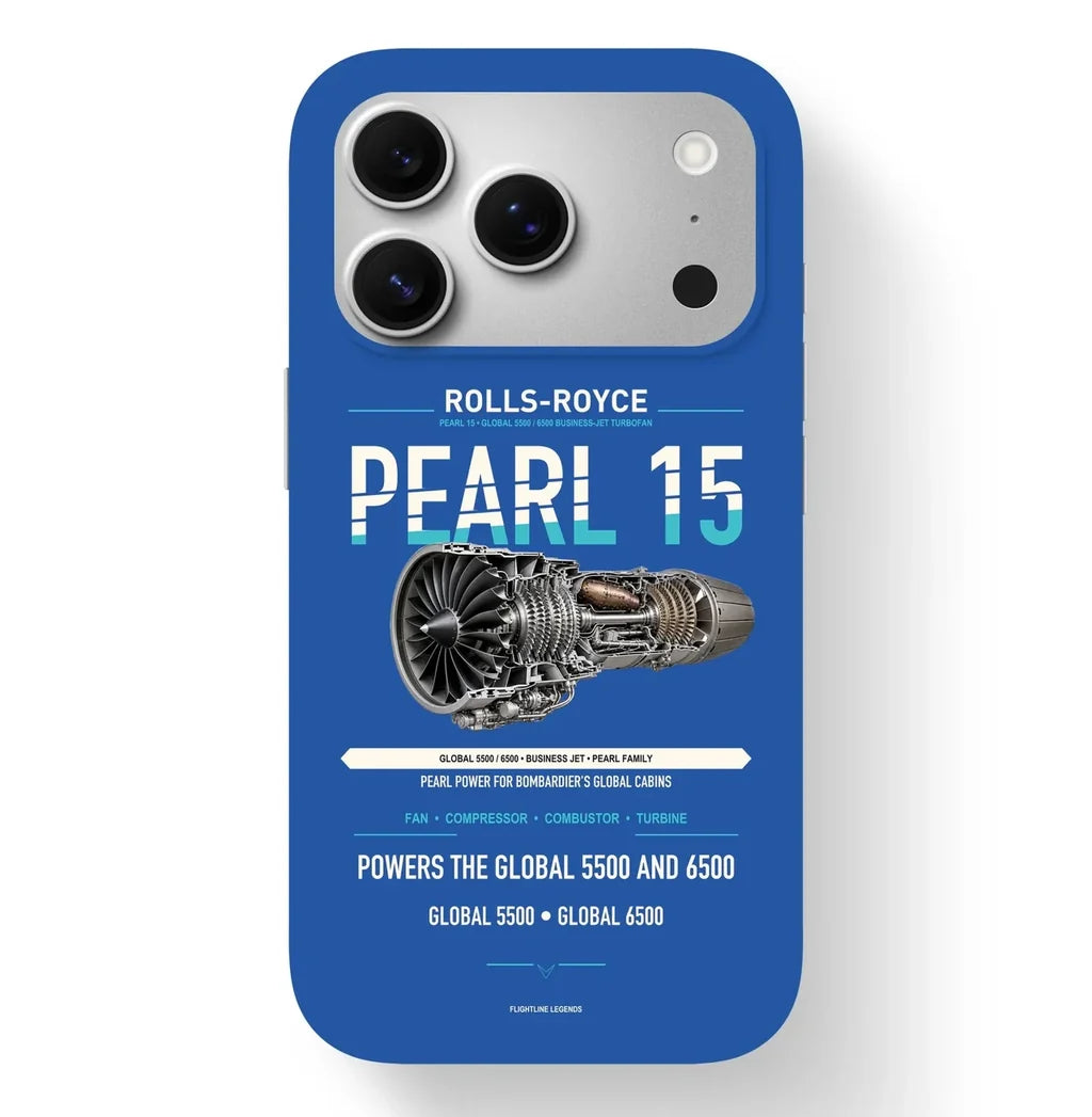 PEARL 15 Case design on blue iphone case