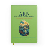Thumbnail for Stockholm Arlanda Airport (ARN) design on light green notebook