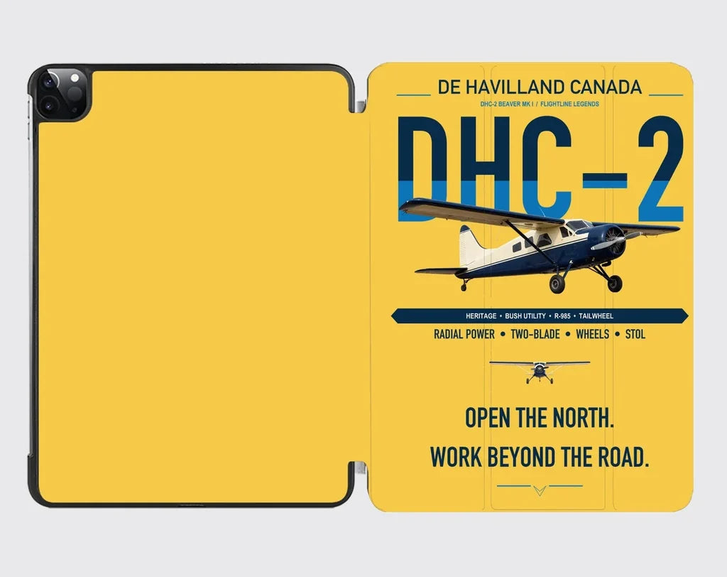 DHC-2 Beaver Mk I design on yellow ipad tablet case