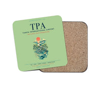 Thumbnail for Tampa International Airport (TPA) design on light green 1 piece coaster