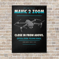 Thumbnail for DJI Mavic 2 Zoom vertical canvas print - framed - black background