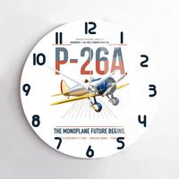 Thumbnail for Boeing P-26A Peashooter design on white no frame wall clock
