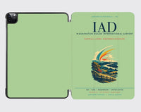Thumbnail for Washington Dulles International Airport (IAD) design on light green ipad tablet case