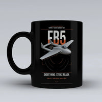 Thumbnail for de Havilland Vampire FB5 design on black ceramic mug, double-side print