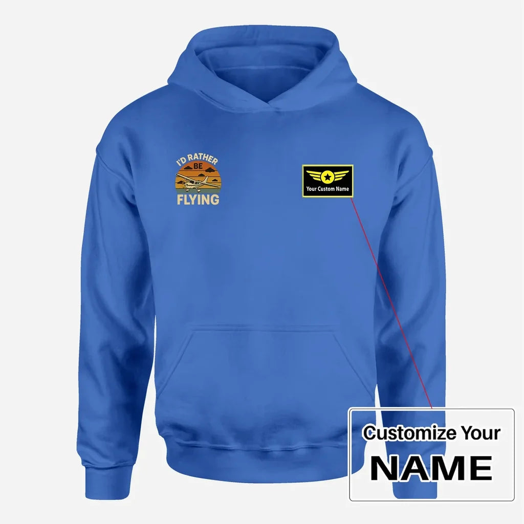 Customisable I'd Rather Be Flying Hoodie - view 3