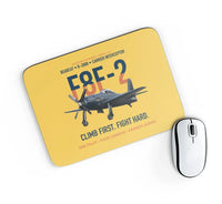Thumbnail for F8F-2 Bearcat Climb First Fight Hard design on yellow rectangle mouse pad