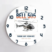 Thumbnail for Bell 505 Jet Ranger X design on white no frame wall clock