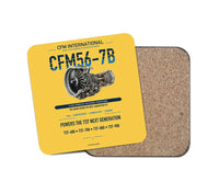 Thumbnail for CFM56-7B design on yellow 1 piece coaster