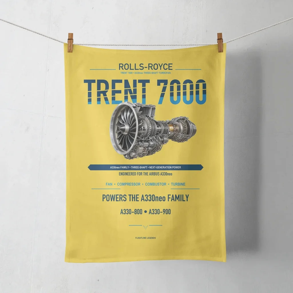TRENT 7000 design on yellow towel