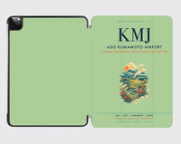 Thumbnail for Aso Kumamoto Airport (KMJ) design on light green ipad tablet case