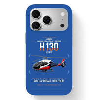 Thumbnail for Airbus H130 design on blue magsafe iphone case, for iPhone 17 Pro