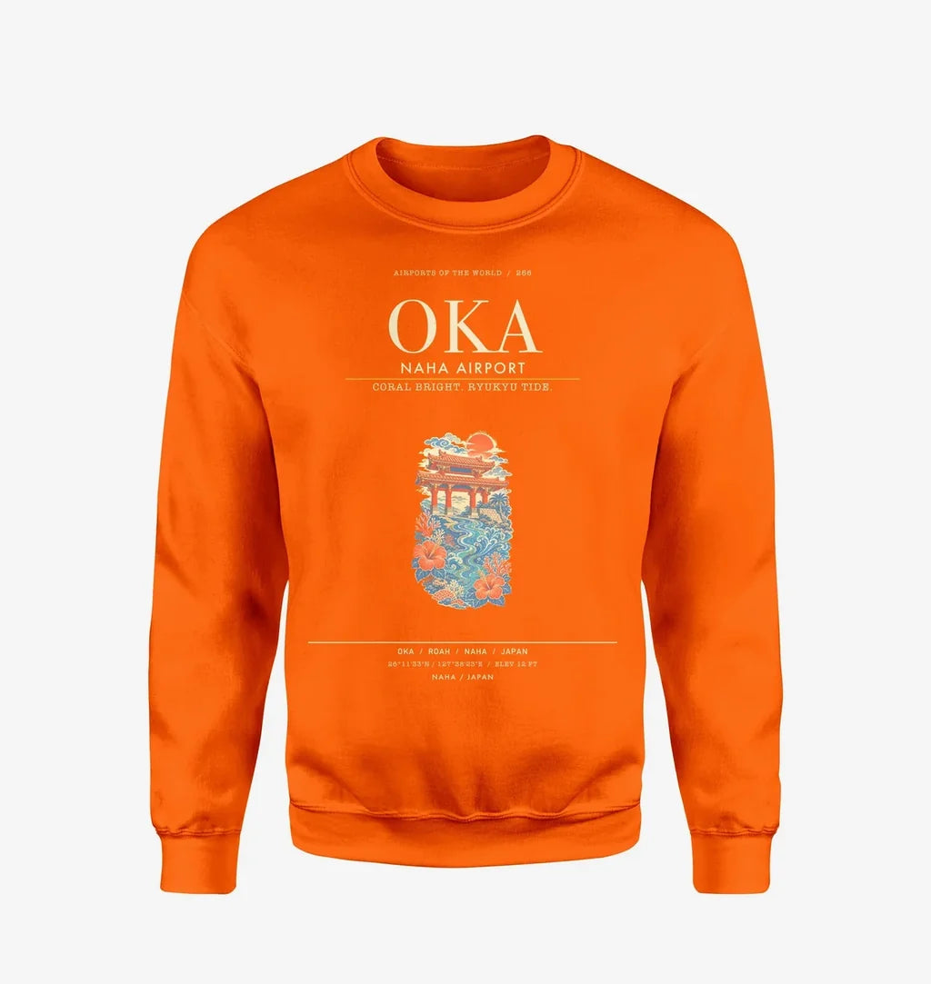 Naha Airport OKA Sweatshirt - Orange