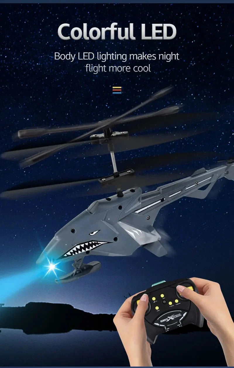 2.5CH Shark-Style RC Drone/Helicopter (USB Rechargeable, LED) - view 12
