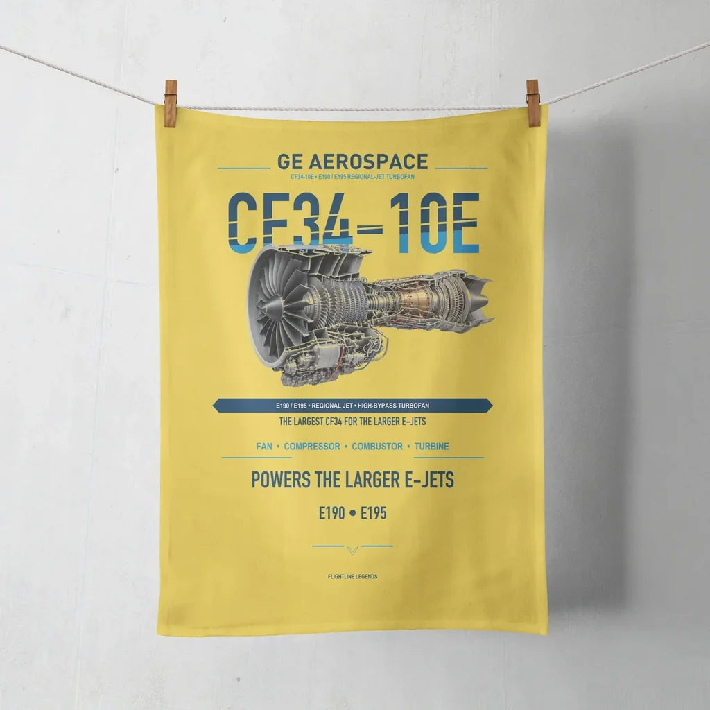 CF34-10E design on yellow towel