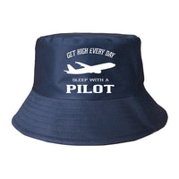 Thumbnail for Get High Every Day Sleep With A Pilot summer hat - dark blue