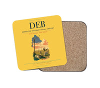 Thumbnail for Debrecen International Airport (DEB) design on yellow 1 piece coaster