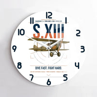Thumbnail for SPAD S.XIII C.1 design on white no frame wall clock