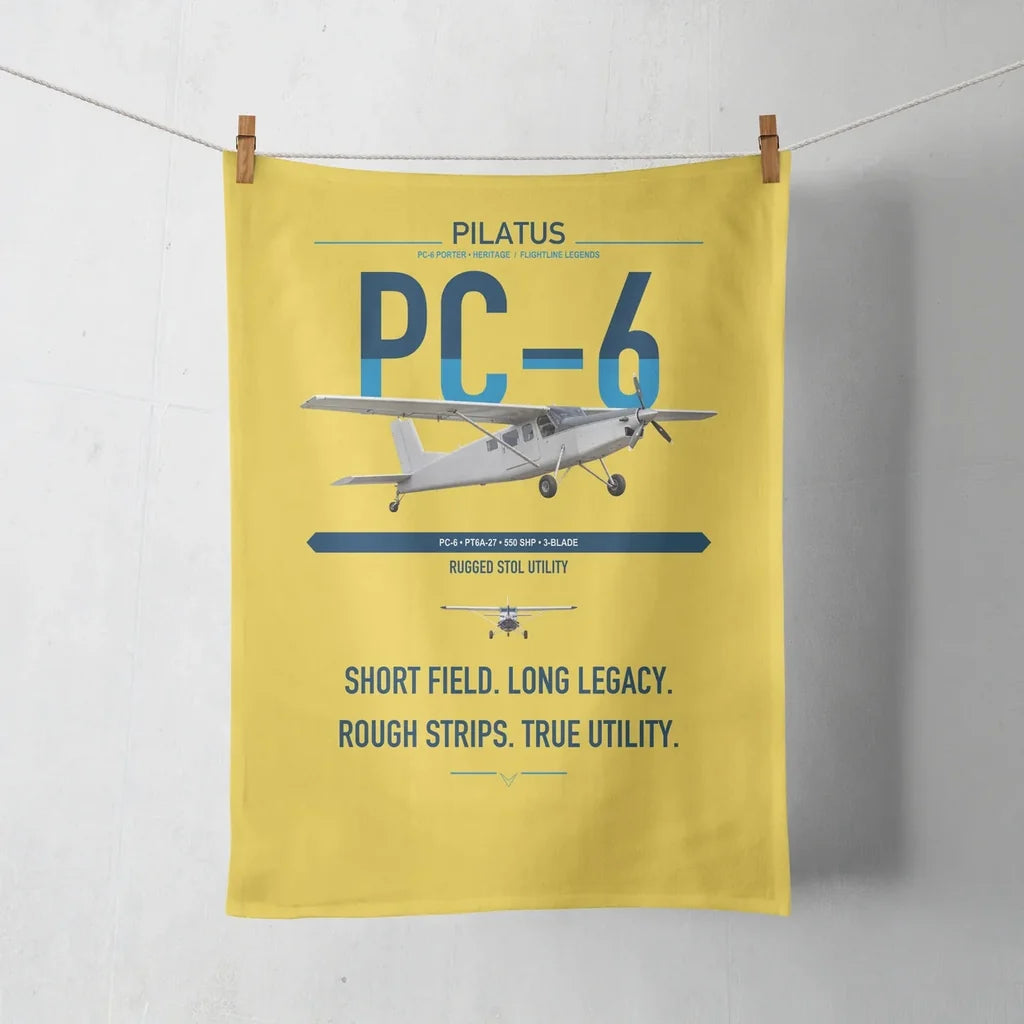 Pilatus PC-6 Porter design on yellow towel