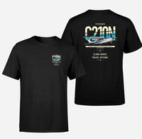 Thumbnail for Cessna T210N Centurion design on black t-shirt, double-side print