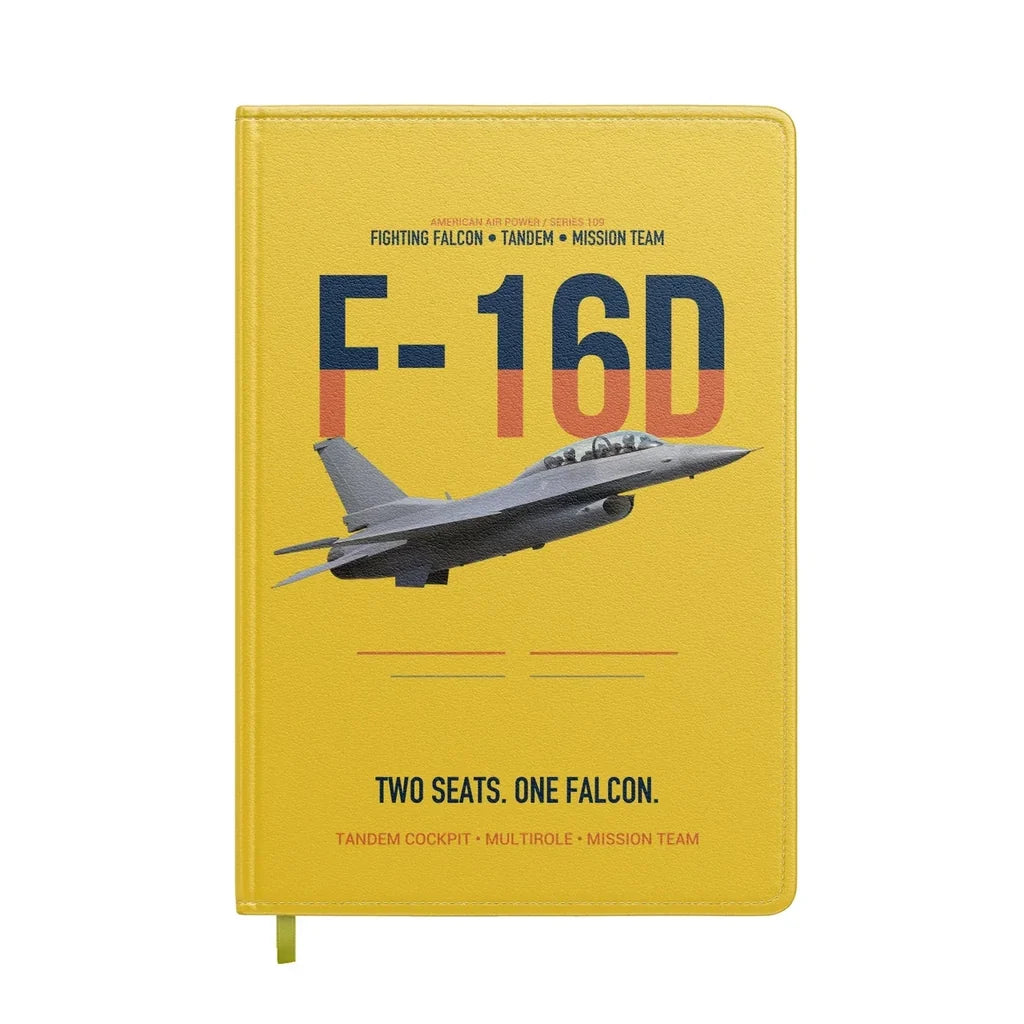 F-16D Fighting Falcon Two Seats One Falcon design on yellow notebook