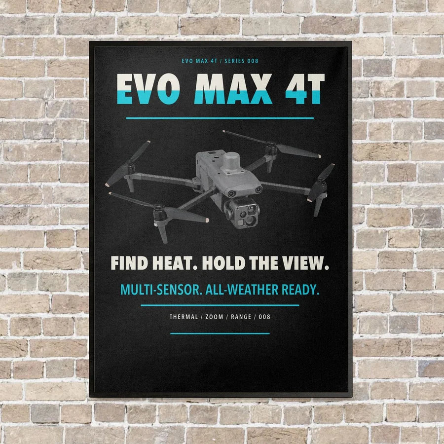 Autel EVO Max 4T vertical canvas print - framed - black background