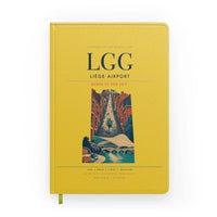 Thumbnail for Liège Airport (LGG) design on yellow notebook