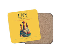 Thumbnail for Lanai Airport (LNY) design on yellow 1 piece coaster