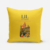 Thumbnail for Lille Airport (LIL) design on yellow pillow