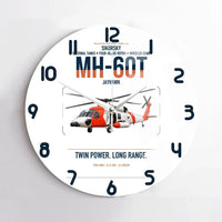 Thumbnail for Sikorsky MH-60T Jayhawk design on white no frame wall clock