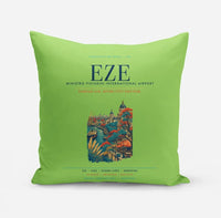 Thumbnail for Buenos Aires Ministro Pistarini International Airport (EZE) design on light green pillow