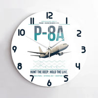 Thumbnail for P-8A Poseidon design on white no frame wall clock
