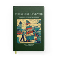 Thumbnail for VINTAGE G4379 - The Skycap's Pyramid - Designed Notebooks design on darkgreen