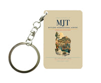 Thumbnail for Mytilene International Airport (MJT) design on beige key chain