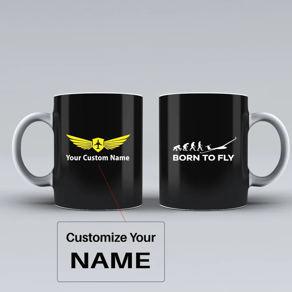 Customisable Born to Fly Mug - view 3