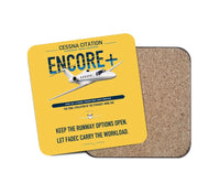 Thumbnail for Cessna Citation Encore+ design on yellow 1 piece coaster
