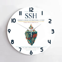 Thumbnail for Sharm El Sheikh International Airport (SSH) design on white no frame wall clock